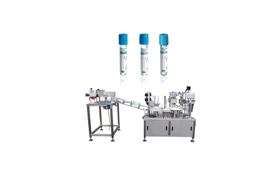 Fully automatic IVD reagent 0.5-15ml plastic rapid tubes filling capping labeling machine