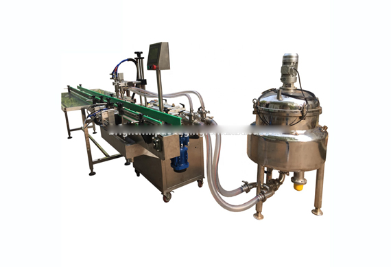 Heated hopper filling machine filling machine with heating and mixing