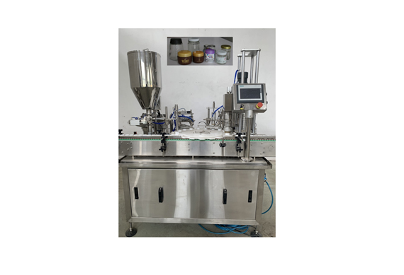 promotion automatic turntable bottles filling and capping machine