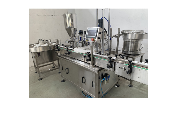 promotion automatic turntable bottles filling and capping machine