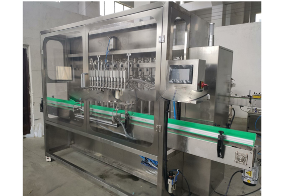 automatic barbecue sauce bottle filling capping and labeling machine with video