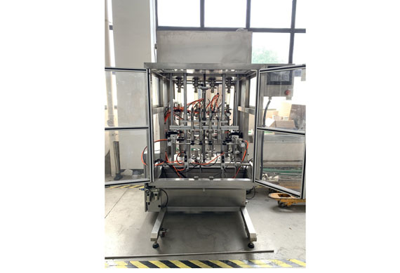 automatic laundry soap bottle filling capping and labeling machine with video