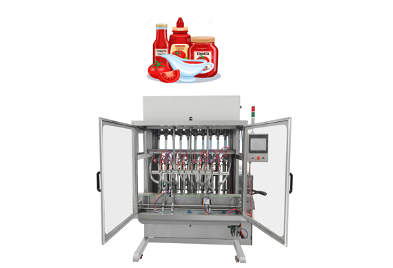 automatic condiments sauce bottle filling capping and labeling machine with video