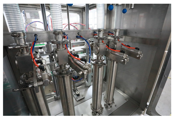 automatic meat paste aluminum filling capping and labeling machine with video