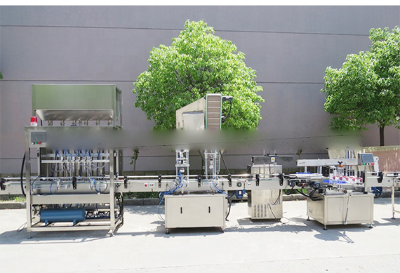 automatic almond oil bottle filling capping and labeling machine