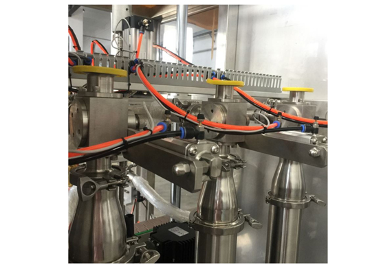 Automatic coconut milk bottle filling capping and labeling machine