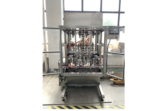 automatic salad dressing bottle filling capping and labeling machine with video