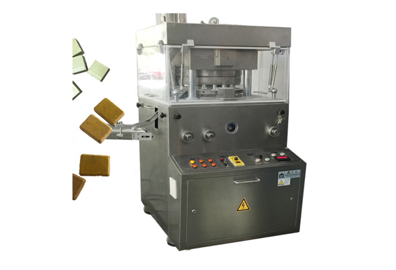 Full automatic bouillon chicken cube pressing wrapping machine