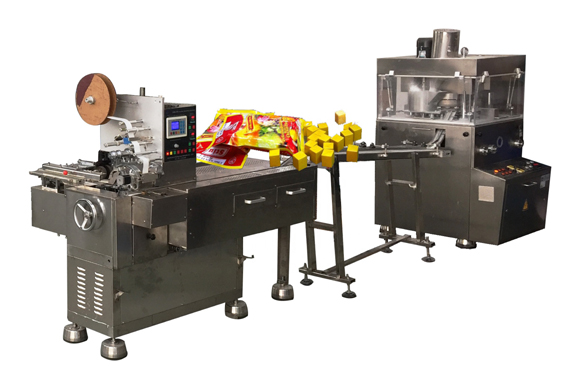 Bubble Gum/Seasoning Bouillon Cube Packing Wrapping Machine Line