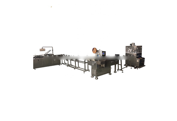 Shanghai factory chicken bouillon cube packing machine chicken bouillon cube pressing wrapping boxing machine