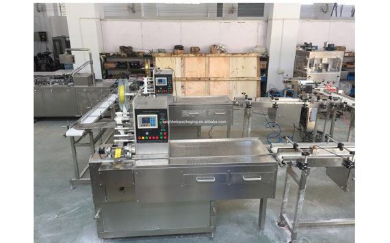 Shanghai factory chicken bouillon cube wrapping machine with carton machine with video