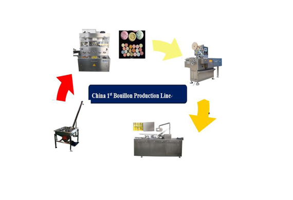 high quality automatic 10g bouillon chicken cube production line with video