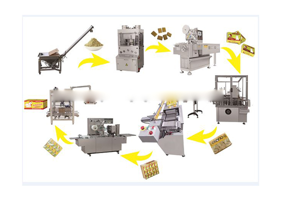 Automatic cube pressing machine wrapping machine with video