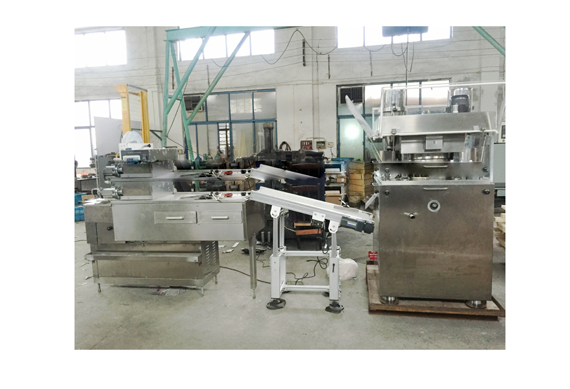 Automatic salt cube pressing machine bouillon cube wrapping machine with video