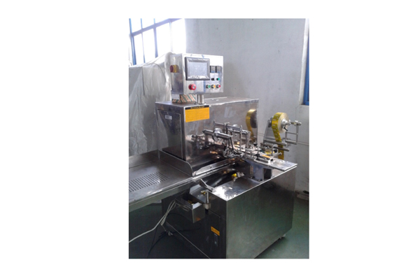 Automatic chicken pressing machine bouillon cube wrapping machine with video