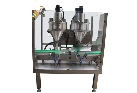 Automatic grain powder filling packing machine for plastic jars