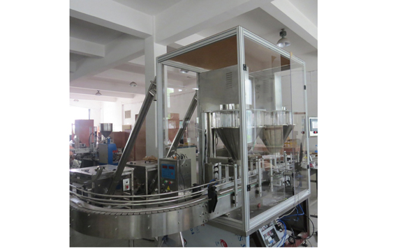 dry chili powder filling capping machine with CE ISO9001