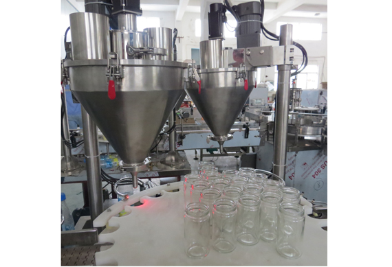 Automatic vanillin powder bottling and capping machine