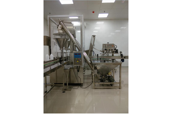 Automatic customized dry powder bottle filling machine filling capping labeling machine