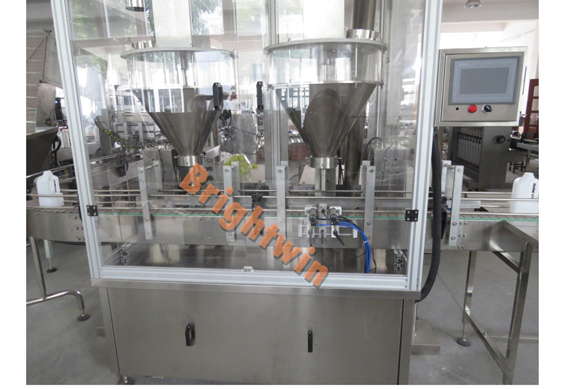 factory price automatic baking powder filling and capping machine with CE ISO9001