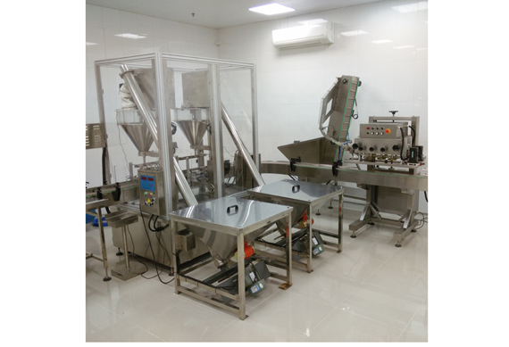 factory price automatic baking powder filling and capping machine with CE ISO9001