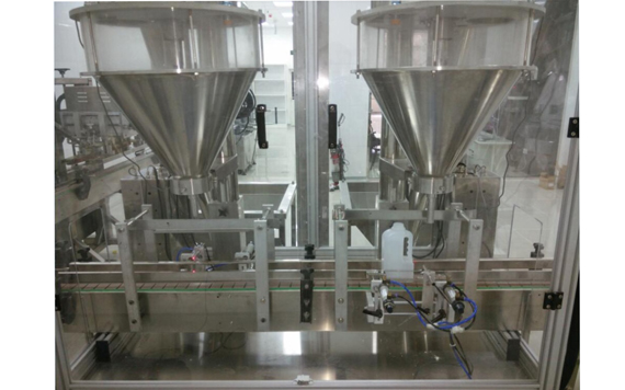 automatic auger soya milk powder filling capping and labeling machine