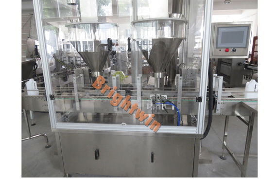 automatic organic juice powder bottle auger filling and capping machine