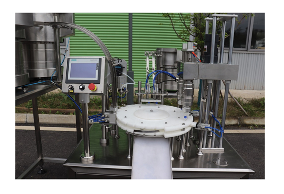 Auto test PE bottle filling capping machine for salt water