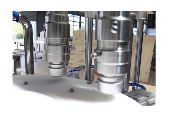 Automatic test PE bottle filling capping machine for perfume in spain