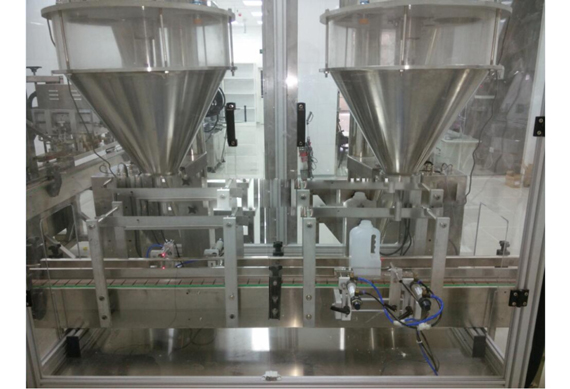 automatic bottle auger powder filling capping and labeling machine