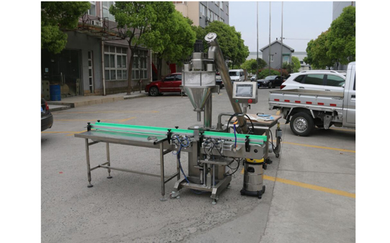 automatic auger coconut powder bottle filling capping and labeling machine