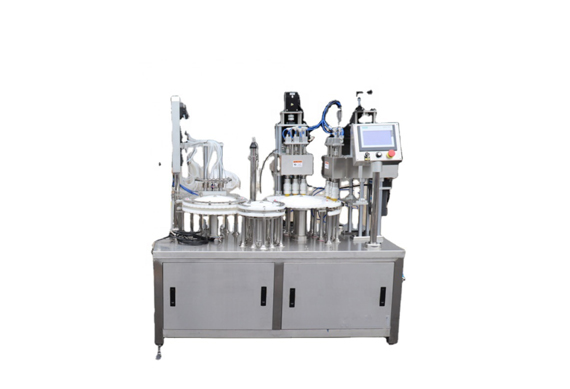 Automatic tube filler for test PE bottle filling capping labeling machine