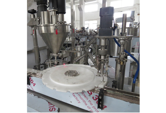 automatic ketchup powder auger filling capping and labeling machine