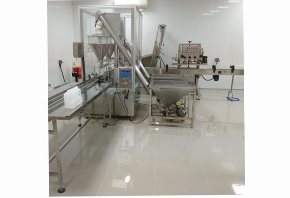Automatic bleaching powder packing and sealing machine bleach powder filling capping machine
