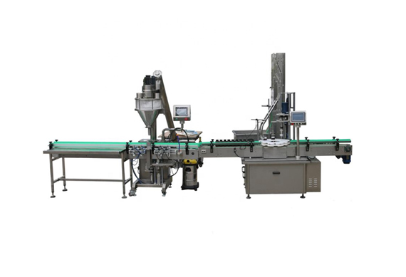 automatic organic powder bottle auger filling and capping machine