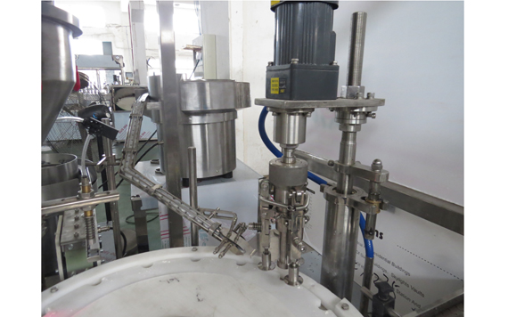 automatic active powder bottle auger filling and capping machine