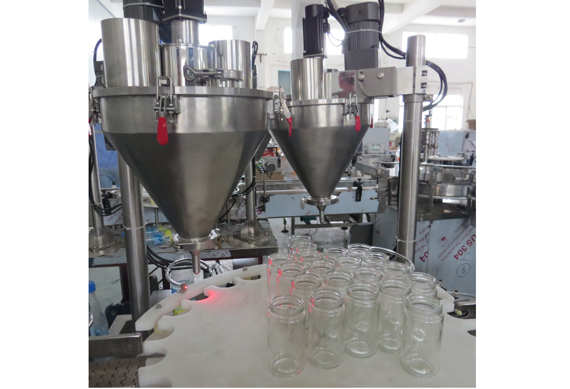 Auto rotary auger powder filling machine bottle
