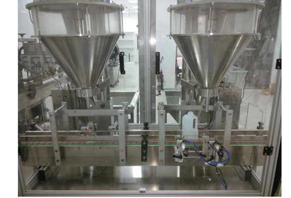 automatic organic powder bottle auger filling and capping machine