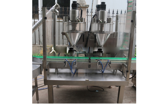 automatic auger powder filling capping and labeling machine line