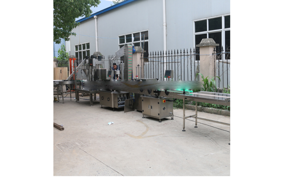 automatic auger powder filling capping and labeling machine line